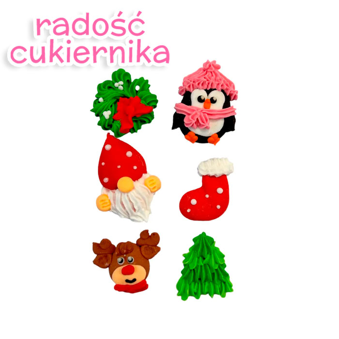 Zestaw świąteczny 6 figurek 2D nr 3 