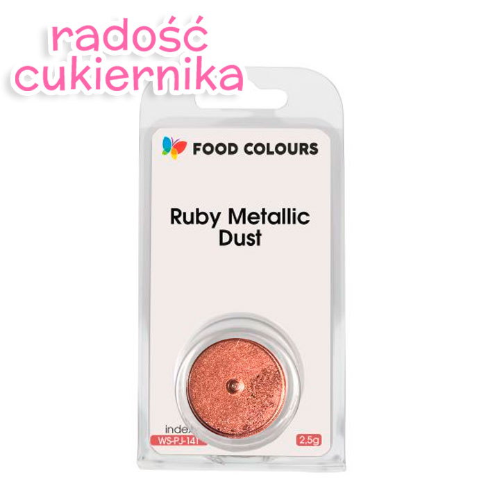 Barwnik spożywczy RUBY Metallic Dust, Food Colours 2,5 g