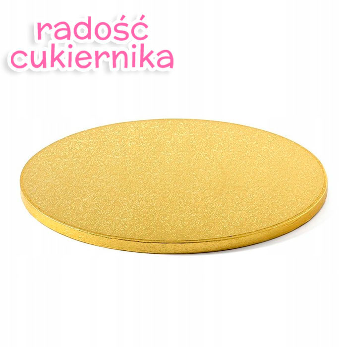  Podkład pod tort Decora gruby złoty śr. 28 cm, 1szt 