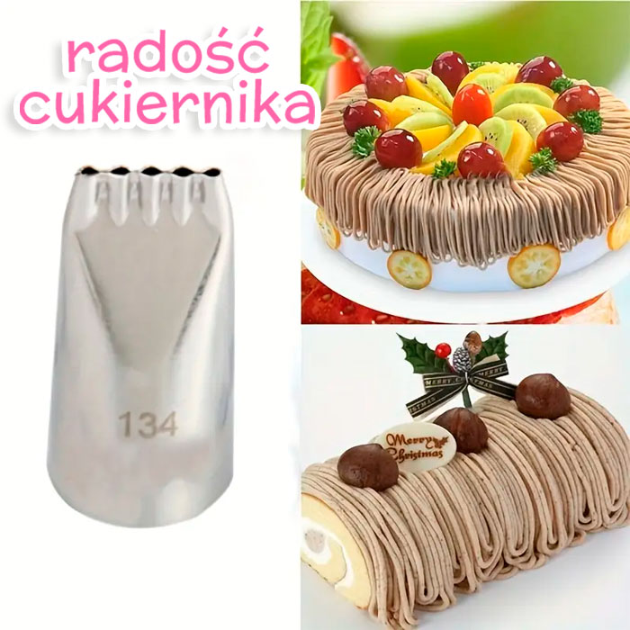 Tylka stal nierdzewna do kremu, 4,4 cm 