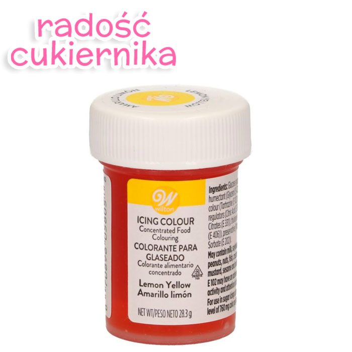 Barwnik spożywczy w żelu Wilton żółcień cytrynowa, 28 g 