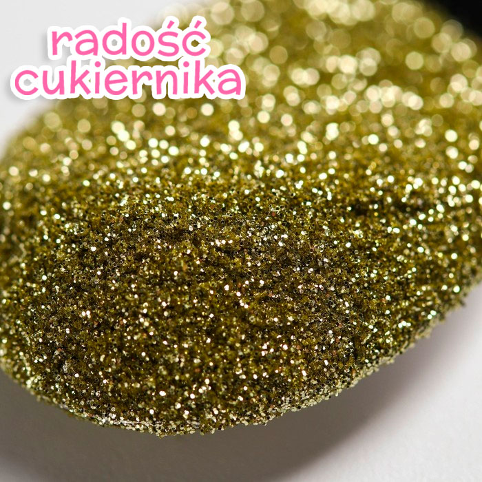 Brokat spożywczy drobnej frakcji, jasne złoto, 5 g