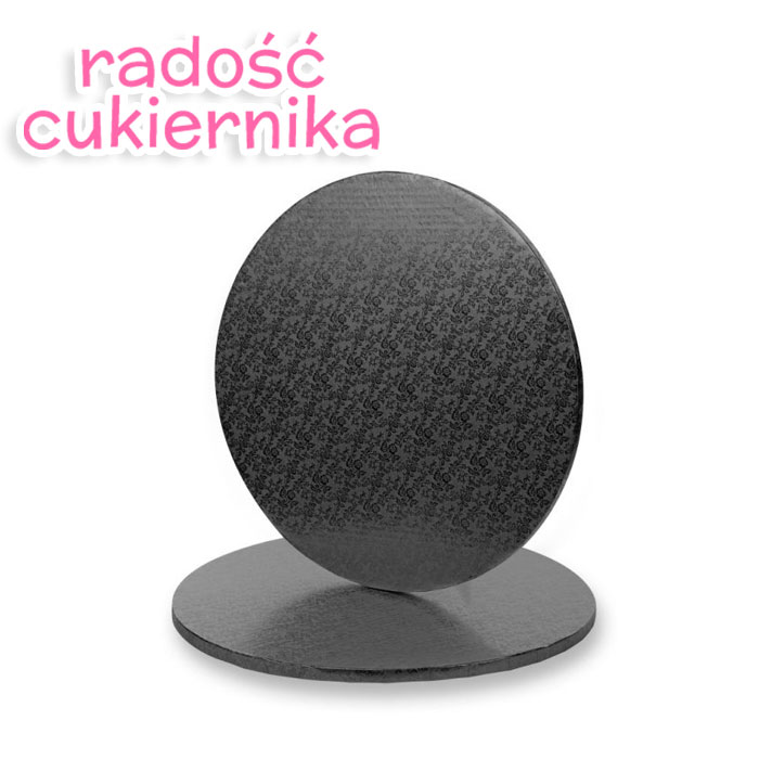  Podkład pod tort Modecor gruby czarny śr. 30 cm, 1szt 