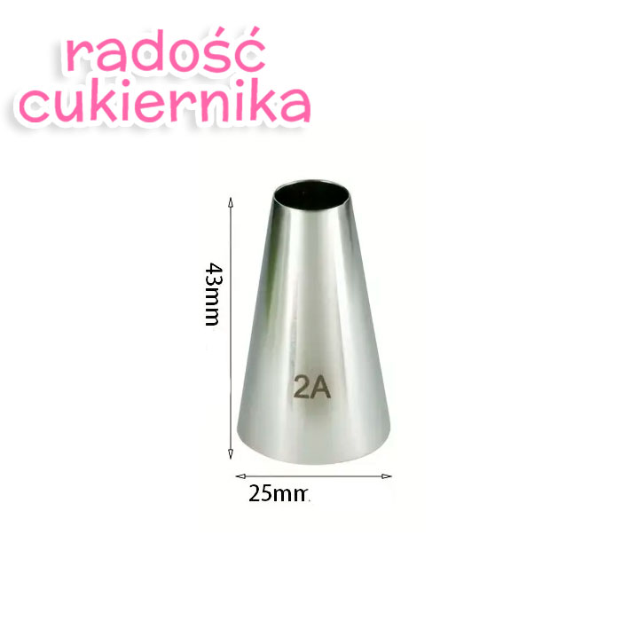 Tylka stal nierdzewna do kremu № 2A, 4,3 cm 