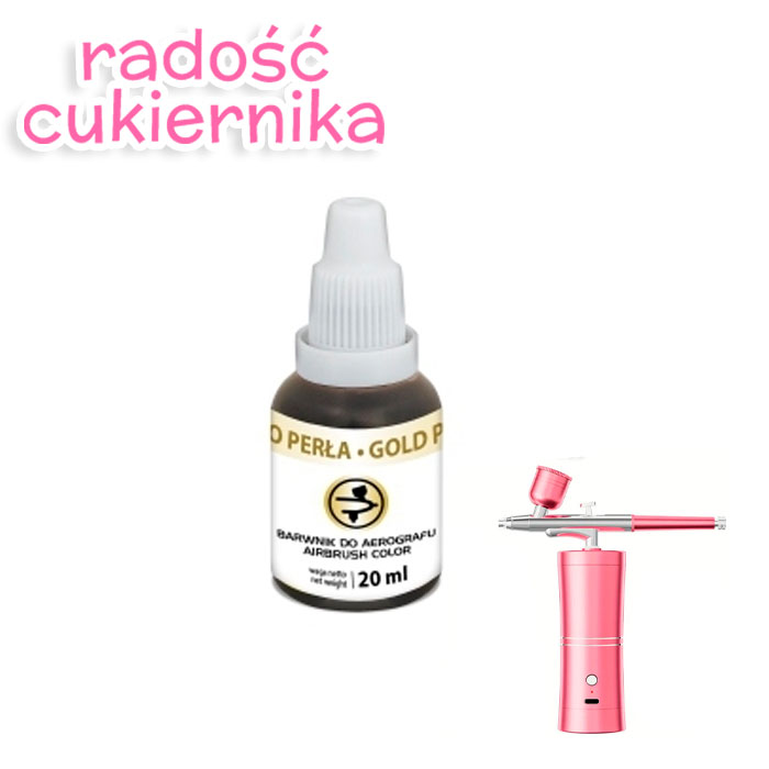 Barwnik spożywczy do aerografu "Food colours" nowe zloto 20 g 