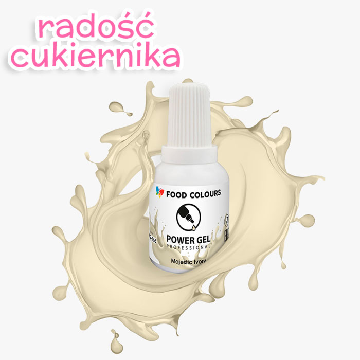 Barwnik w żelu Food Colours Power Gel 20 g, kość słoniowa 