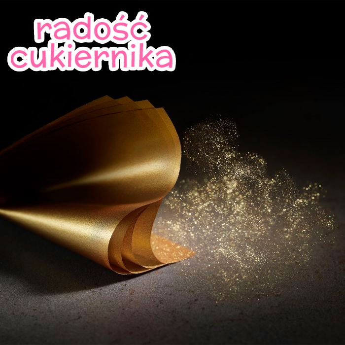 Jadalne złoto w płatkach 8x8 cm Modecor, 15szt 