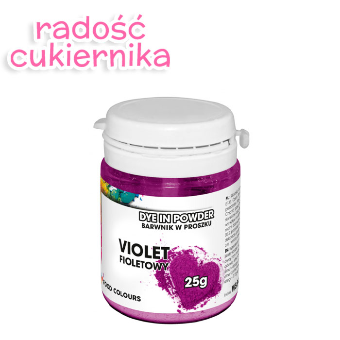 Barwnik wodnorozpuszczalne w proszku Food Colours, 25 g, fioletowy   