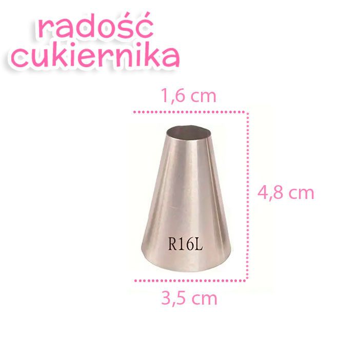 Tylka stal nierdzewna do kremu № R16L 