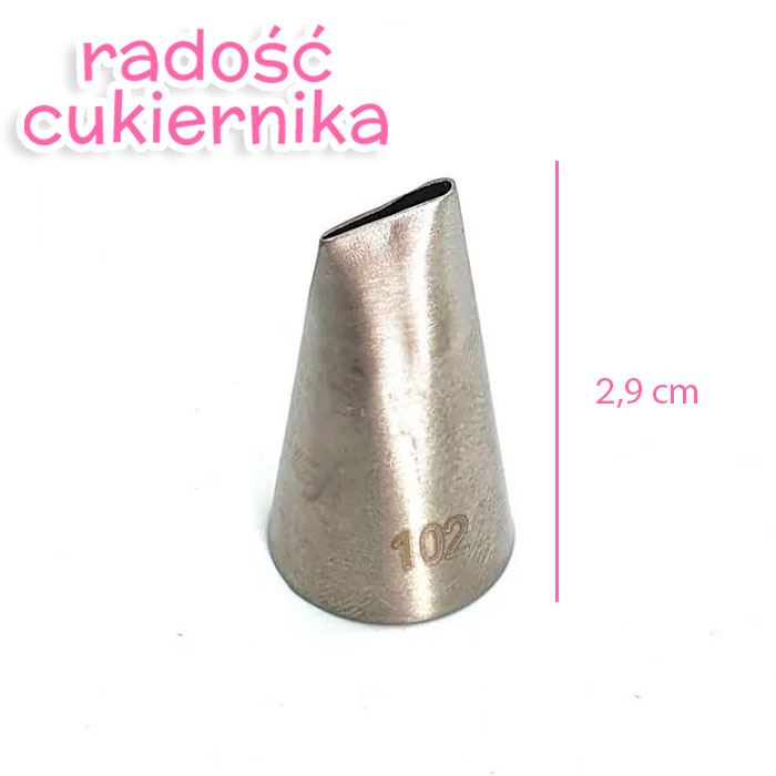 Tylka stal nierdzewna płatek róży №102, 2,9 cm 