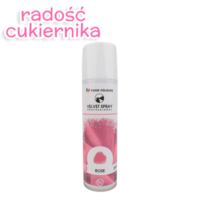 Spray velvet zamsz rose  250 ml Food Colours
