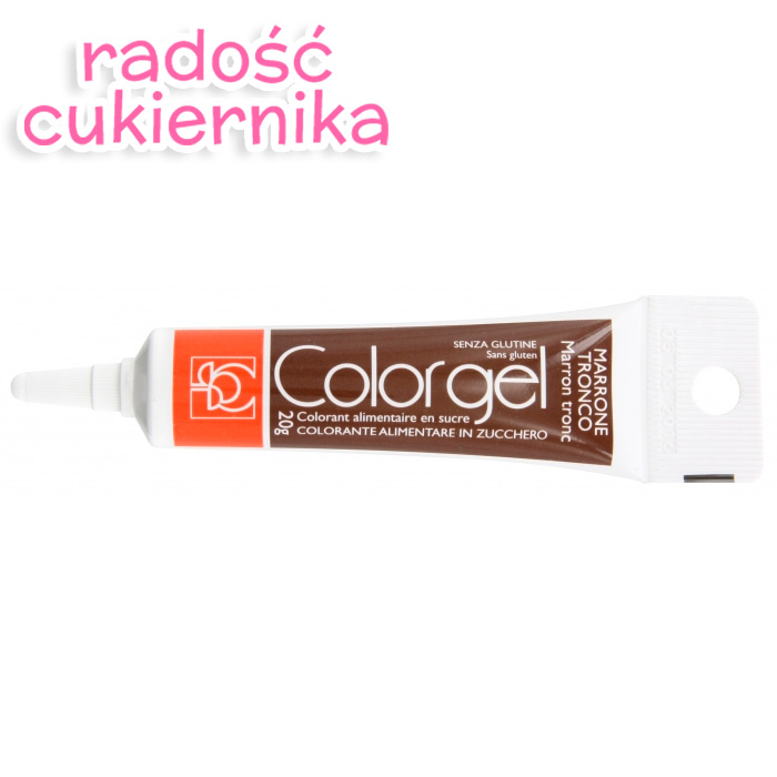 Barwnik spożywczy w żelu brązowy tubka, 20 g 