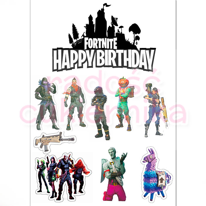 Opłatek na tort "Fortnite №1"  