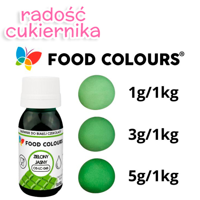 картинка Barwnik do czekolady 18 ml "Food Colours", zielony jasny 