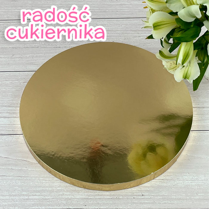  Podkład złoty D250 mm h12 mm okrągły, 1 szt 