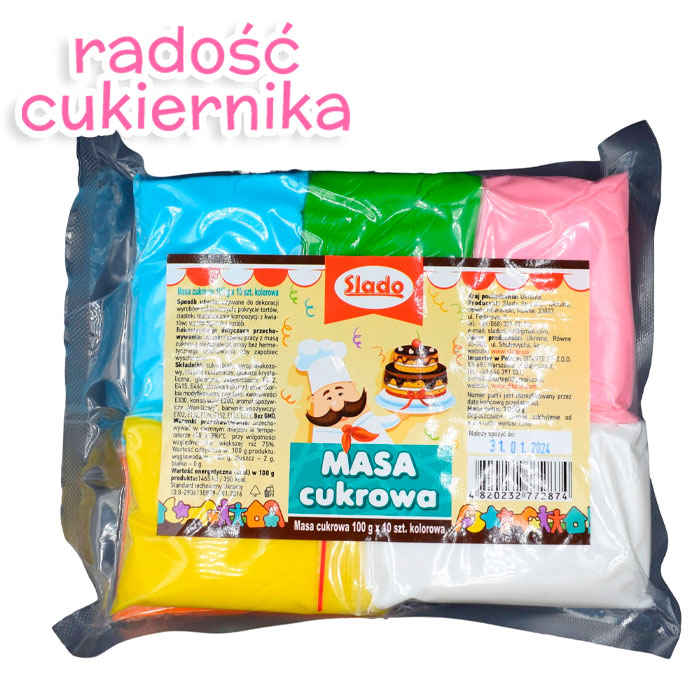 Zestaw mas cukrowych 10 Kolorów  
