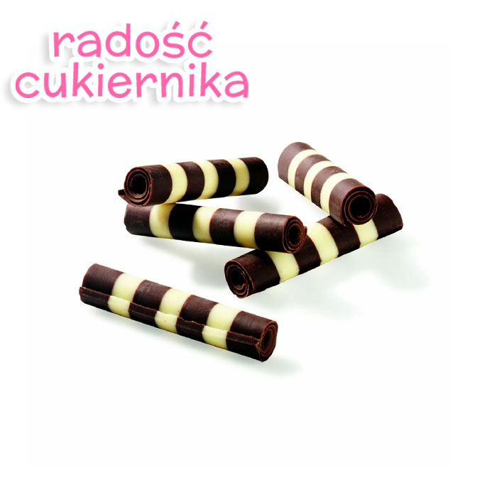 Rurki czekoladowe "Zebra", 50 g 