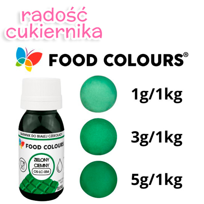 картинка Barwnik do czekolady 18 ml "Food Colours", zielony ciemny 