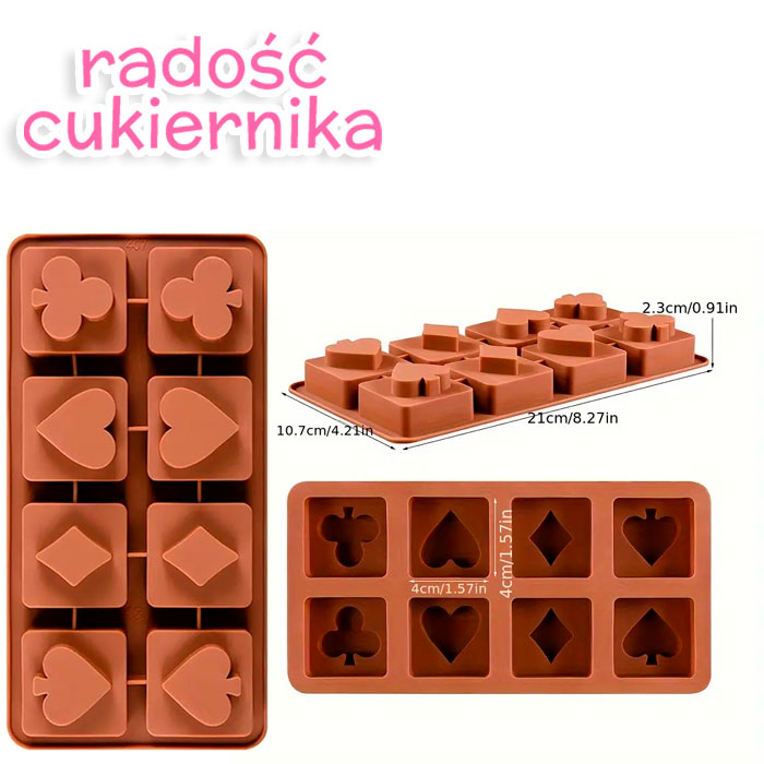 картинка Forma silikonowa karta, 8 gniazd от магазина ЯРада