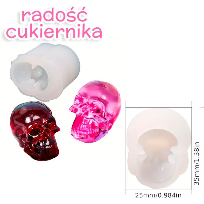 Forma silikonowa 3D Czaszka 