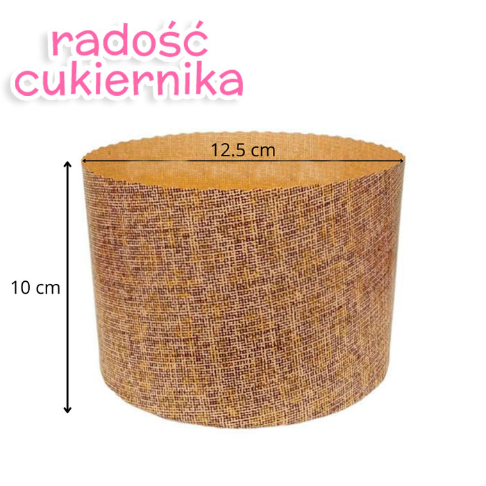 Foremka papierowa Panettone 12,5x10 cm 500 g, 1szt 