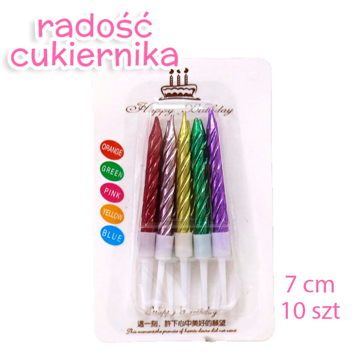 Zestaw świec 7 cm, mix, 10 szt. 