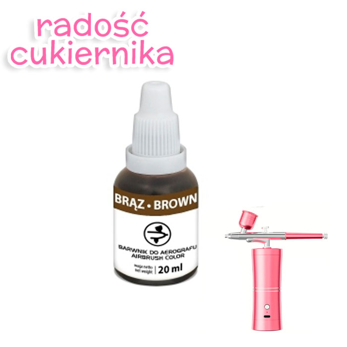 Barwnik spożywczy do aerografu "Food colours" brąz 20 g 