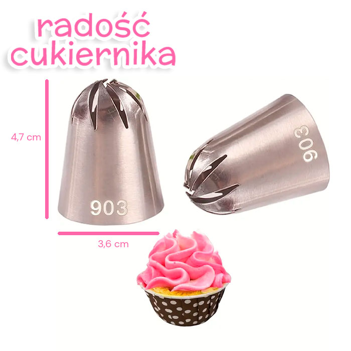 Tylka stal nierdzewna do kremu № 903 