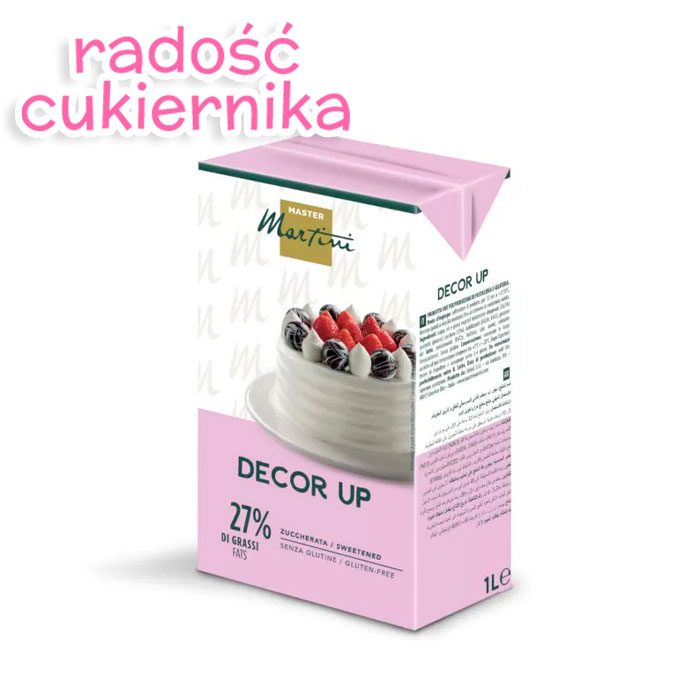 Krem do ubijania roślinny słodzony DECOR UP, 1l 