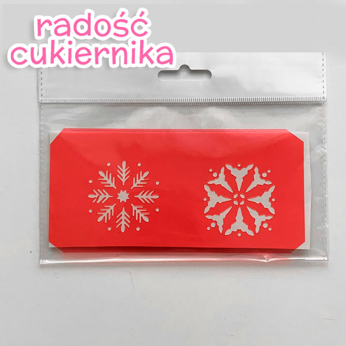 Szablon "Dwa płatki śniegu nr 4" d-4 cm 
