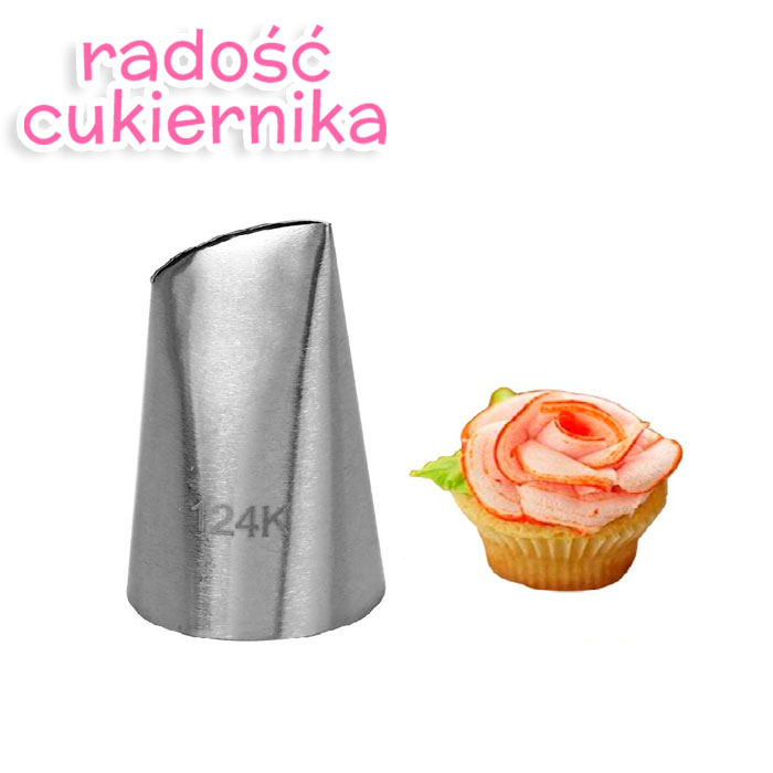 Tylka stal nierdzewna №124K płatek róży 4 cm 