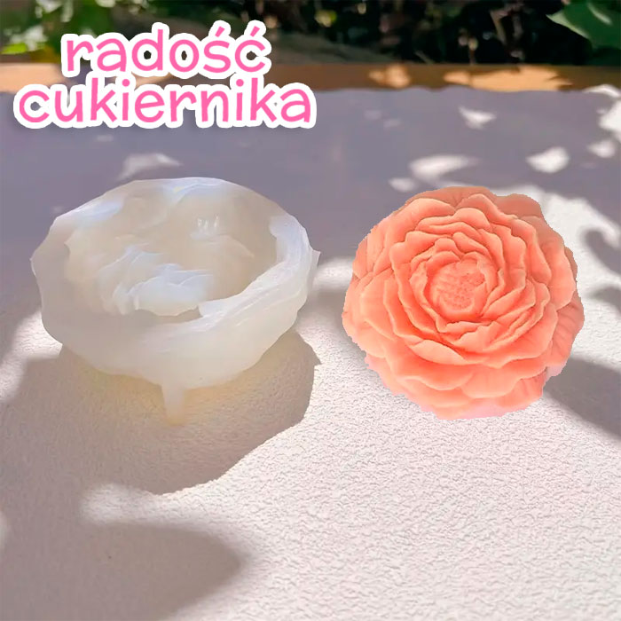 Forma silikonowa "Piwonia", h-4,3 cm 