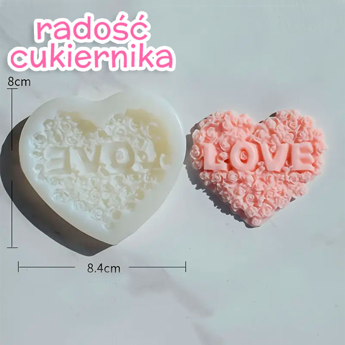 Forma silikonowa "Love", 8 cm 