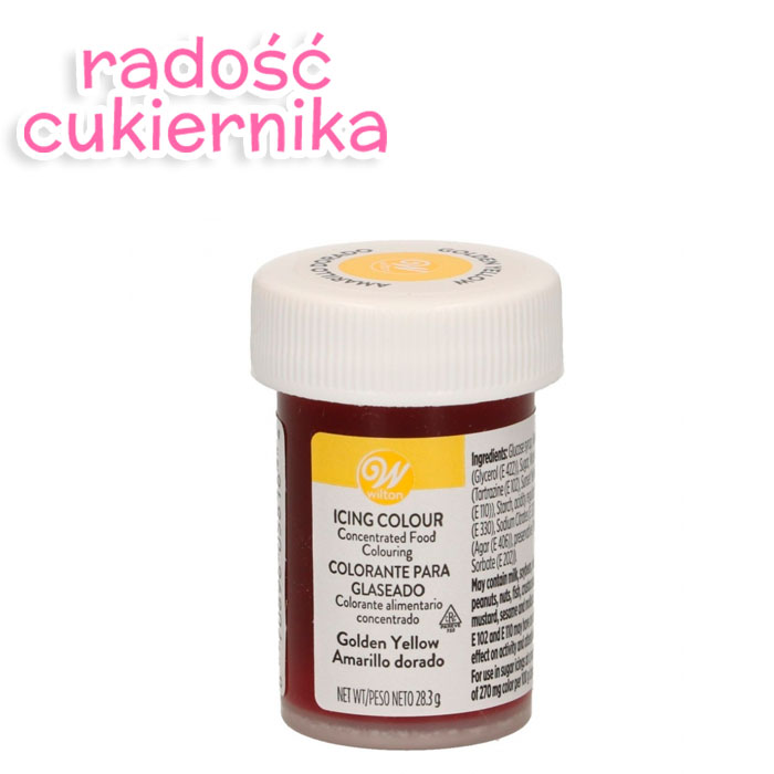 Barwnik spożywczy w żelu Wilton żółty złocisty golden yellow, 28 g 