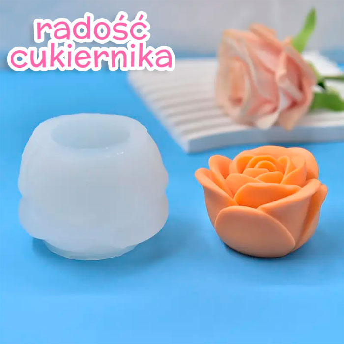 Forma silikonowa "Róża", 5 x 6,5 cm 