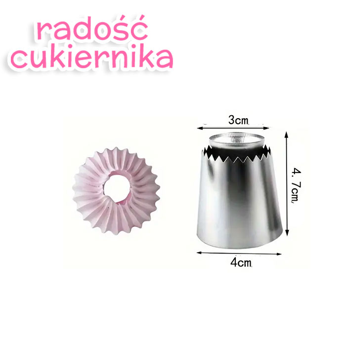 Tylka stal nierdzewna beza, 4,7 cm 