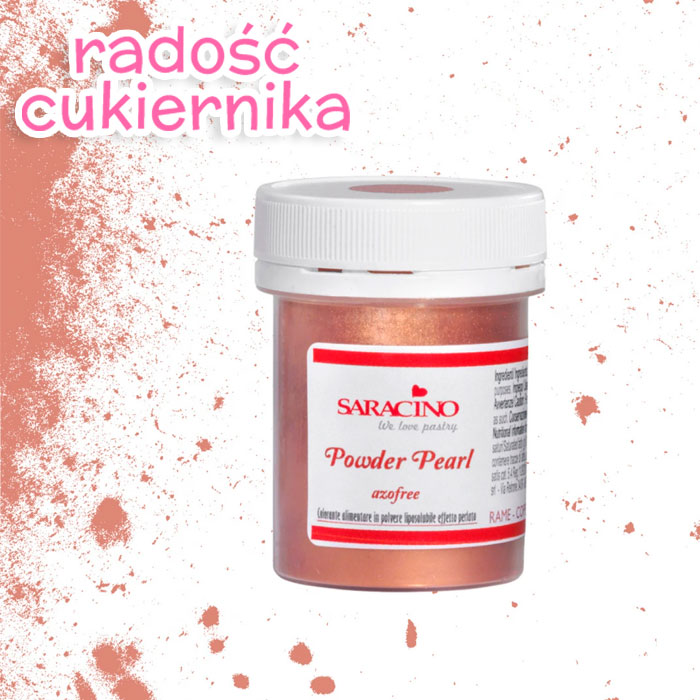 Barwnik spożywczy jadalny w proszku miedziany brokat Saracino 5 g