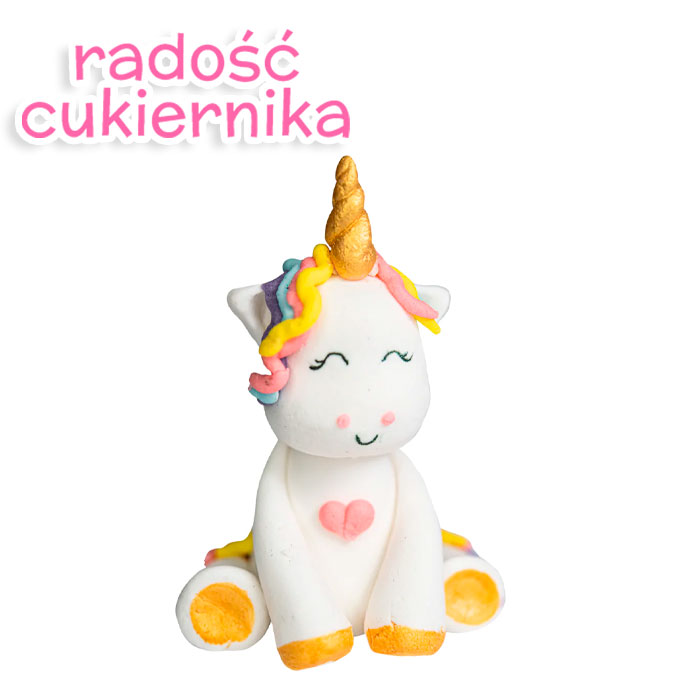 Figurka cukrowa Jednorożec h-6 cm 
