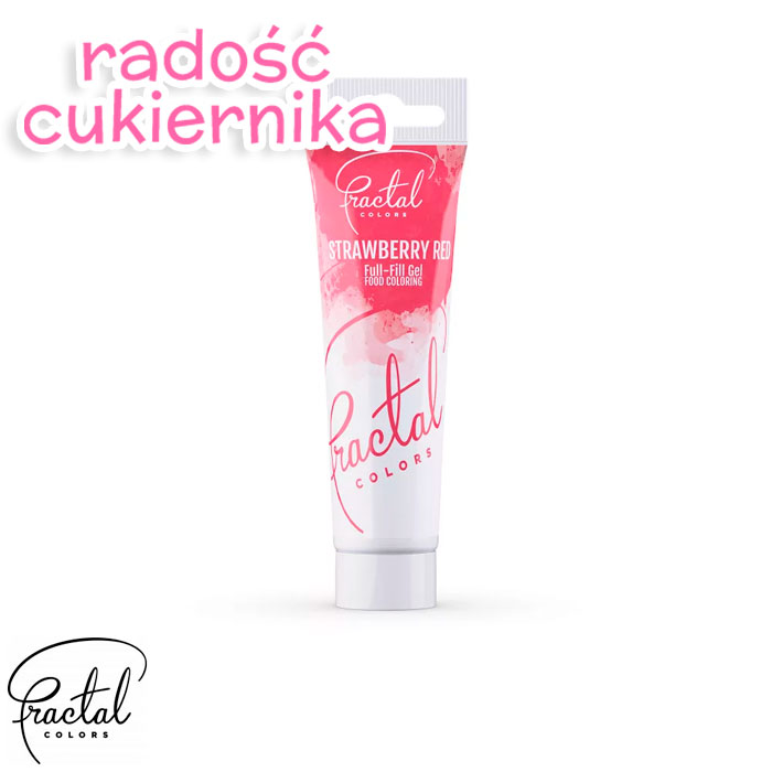 Barwnik spożywczy w żelu Fractal truskawkowa czerwień 30 g 