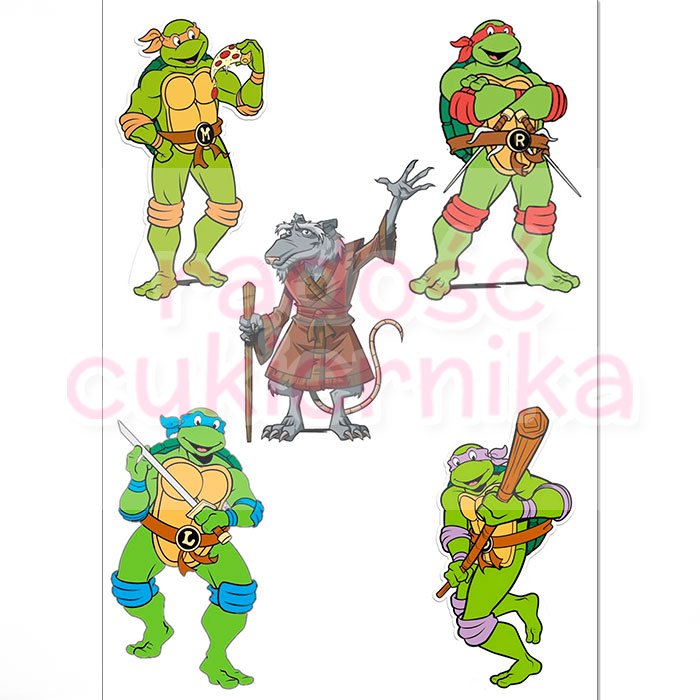 Opłatek na tort "Wojownicze Żółwie Ninja №1"  