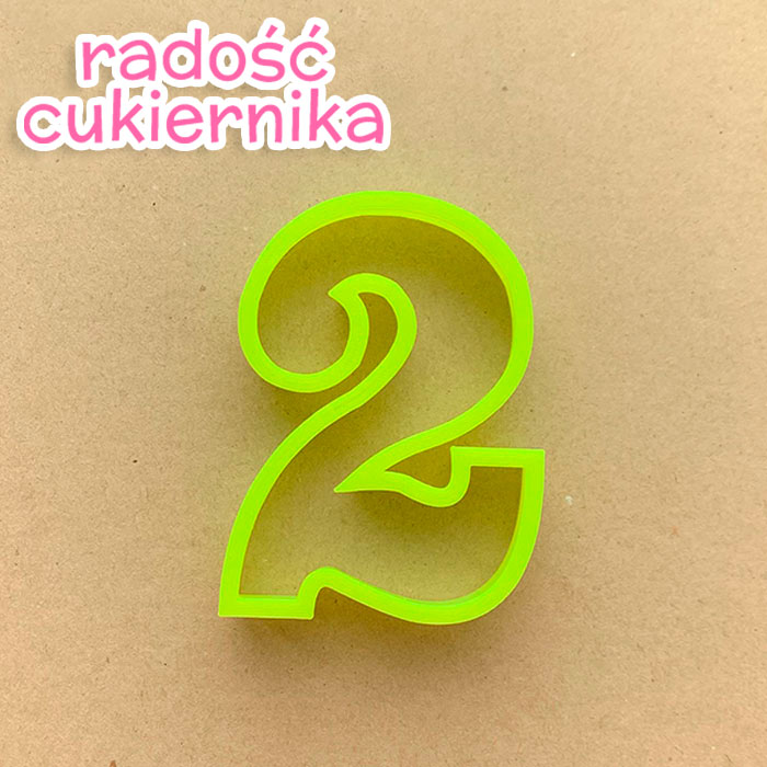 Foremka do piernika numer "2", 8 cm 