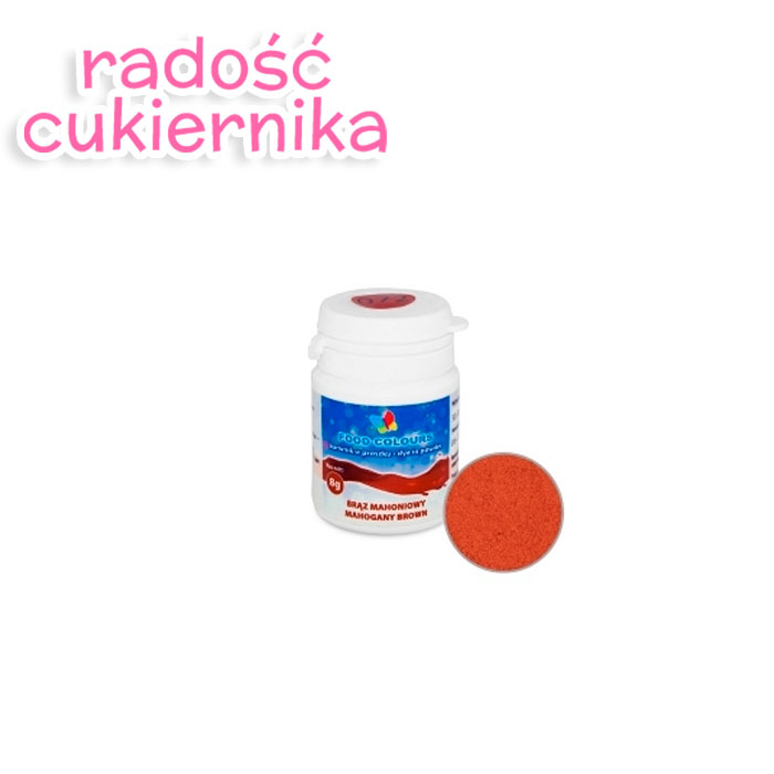 Barwnik wodnorozpuszczalne w proszku Food Colours, 8 g, brąz mahoniowy 