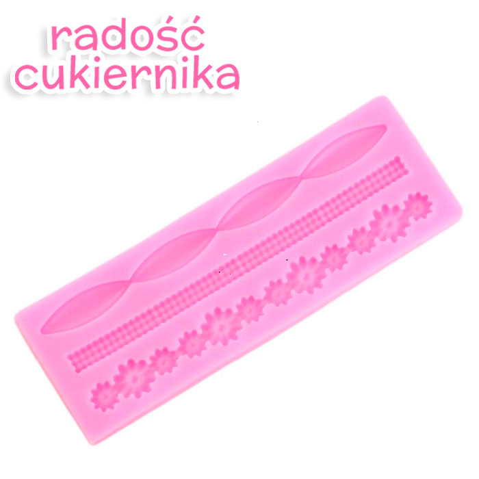 Forma silikonowa do masy cukrowej Ślaczki 14 cm  