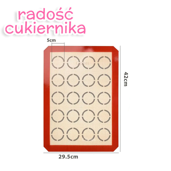 Mata silikonowa wzmocniona Macarons, 30x40 cm 