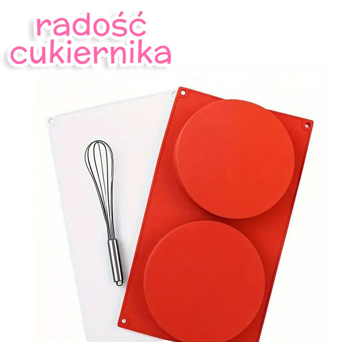 Forma silikonowa Koła, 2 gniazda, średnica 14 cm