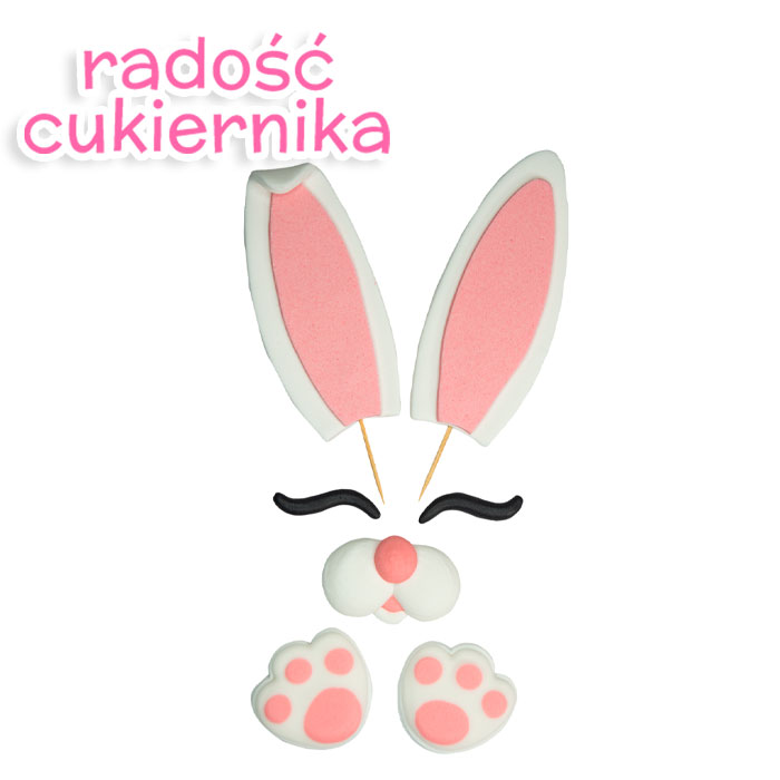 Zestaw Króliczek topper 2D 