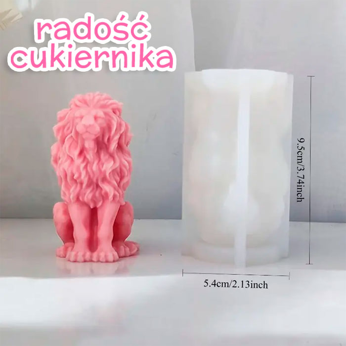 Forma silikonowa 3D Lew, 9,5 cm 