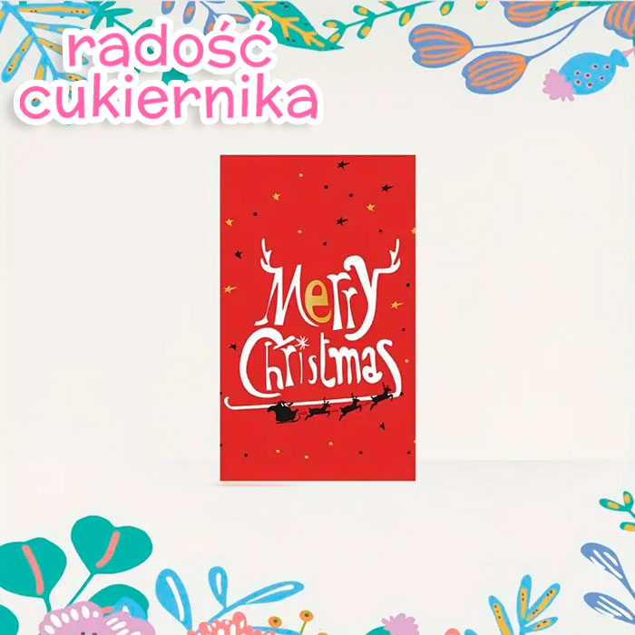 картинка Minipocztówka "Merry Christmas" 9 х 5,5 cm 