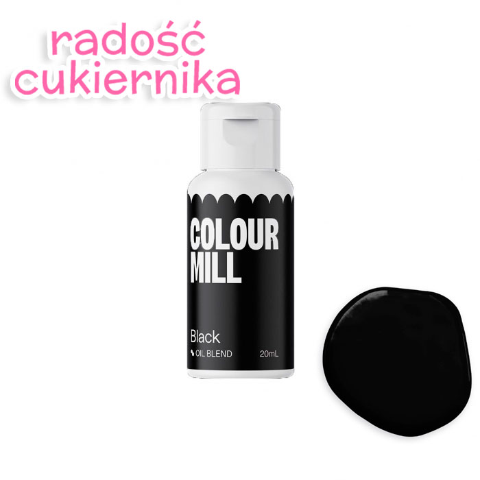 картинка Barwnik spożywczy olejowy Colour Mill czarny, 20 ml  