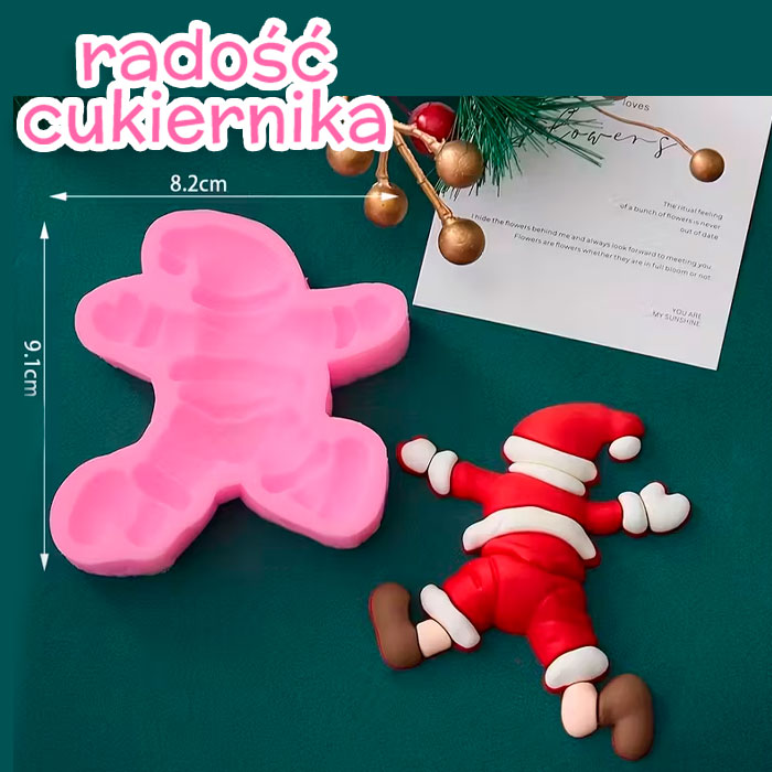 Forma silikonowa Wesoły Święty Mikołaj 8,2 × 9,1 cm 